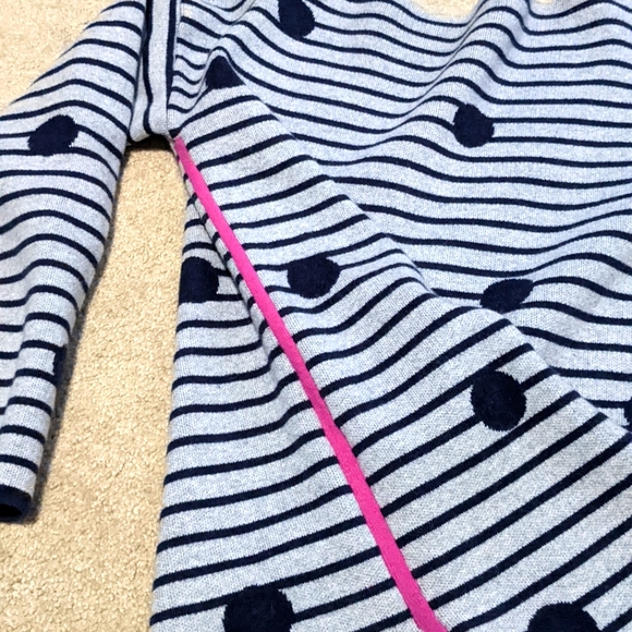 Joules Knitware, Wool Blend Navy Polka Dot Sweater, Size 6 (Fits Size Small) - Picture 4 of 7